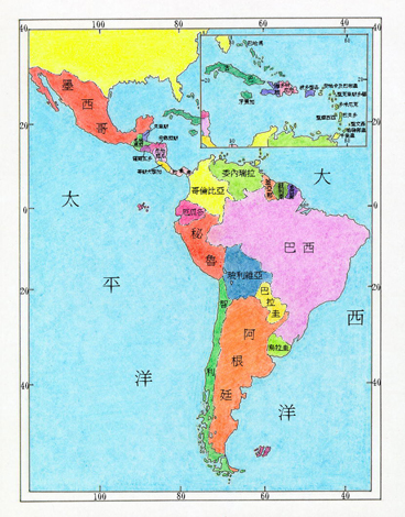 中南美地图